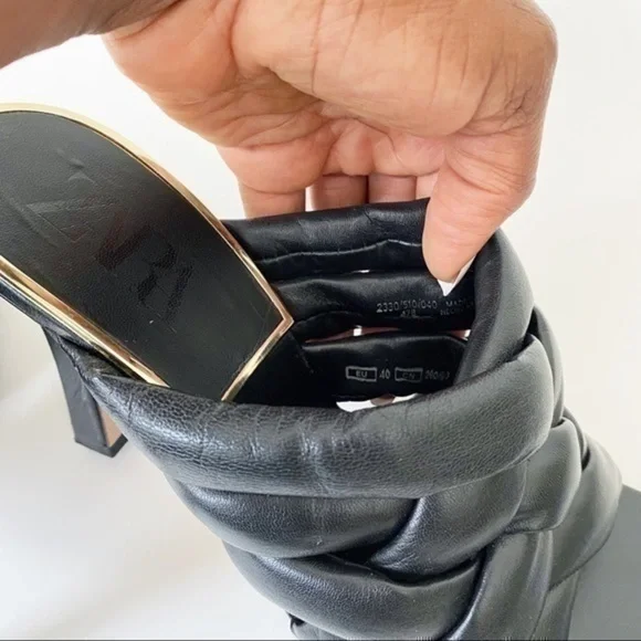 NWOT zara padded black heels - Picture 7 of 13